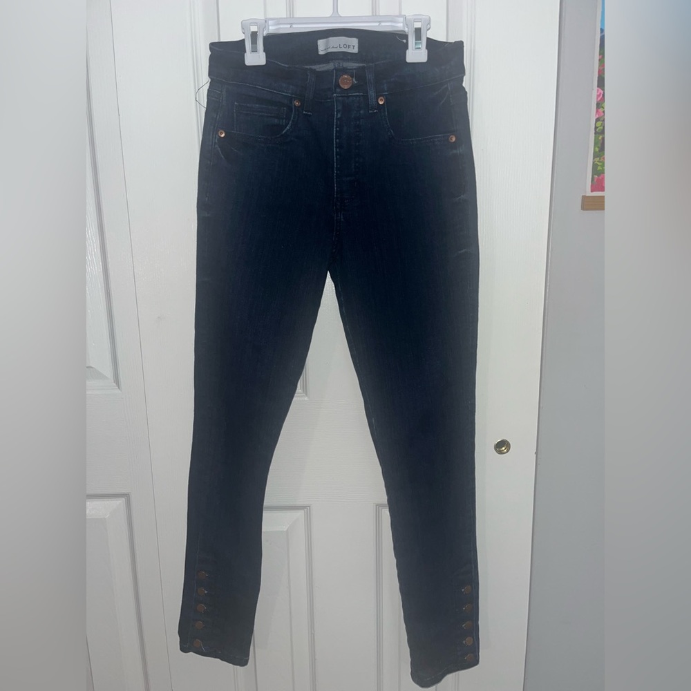 LOFT Indigo Denim high waist skinny. Size 26 or 2